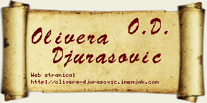 Olivera Đurasović vizit kartica